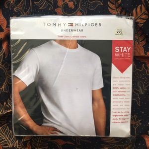 3 Classic Crew White Tees